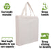 10 Pack of Blank Canvas Tote Bags - Natural Color - 14.5x17x3 - 100% Cotton - Threadart.com