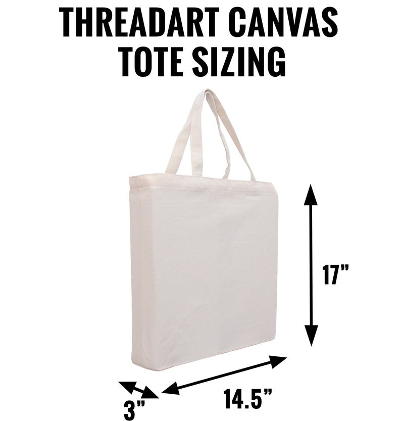 10 Pack of Blank Canvas Tote Bags - Periwinkle Blue - 100% Cotton- 14.5x17x3 - Threadart.com