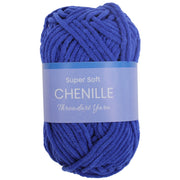 Super Soft Chenille Yarn - #5 - Royal Blue - 50 gram skeins - 60 yds - Threadart.com