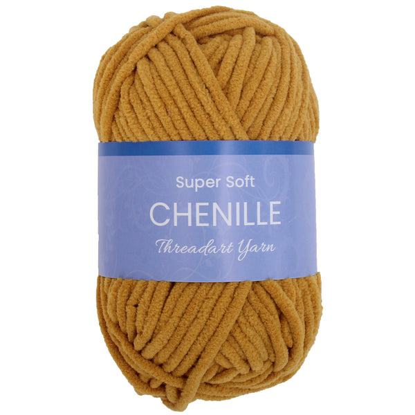 Super Soft Chenille Yarn - #5 - Mustard - Threadart.com