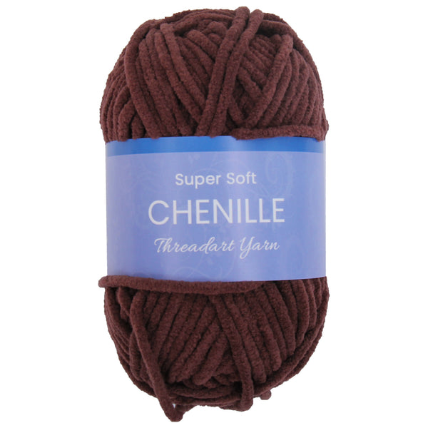 Chenille Yarn #5 • Chocolate Brown