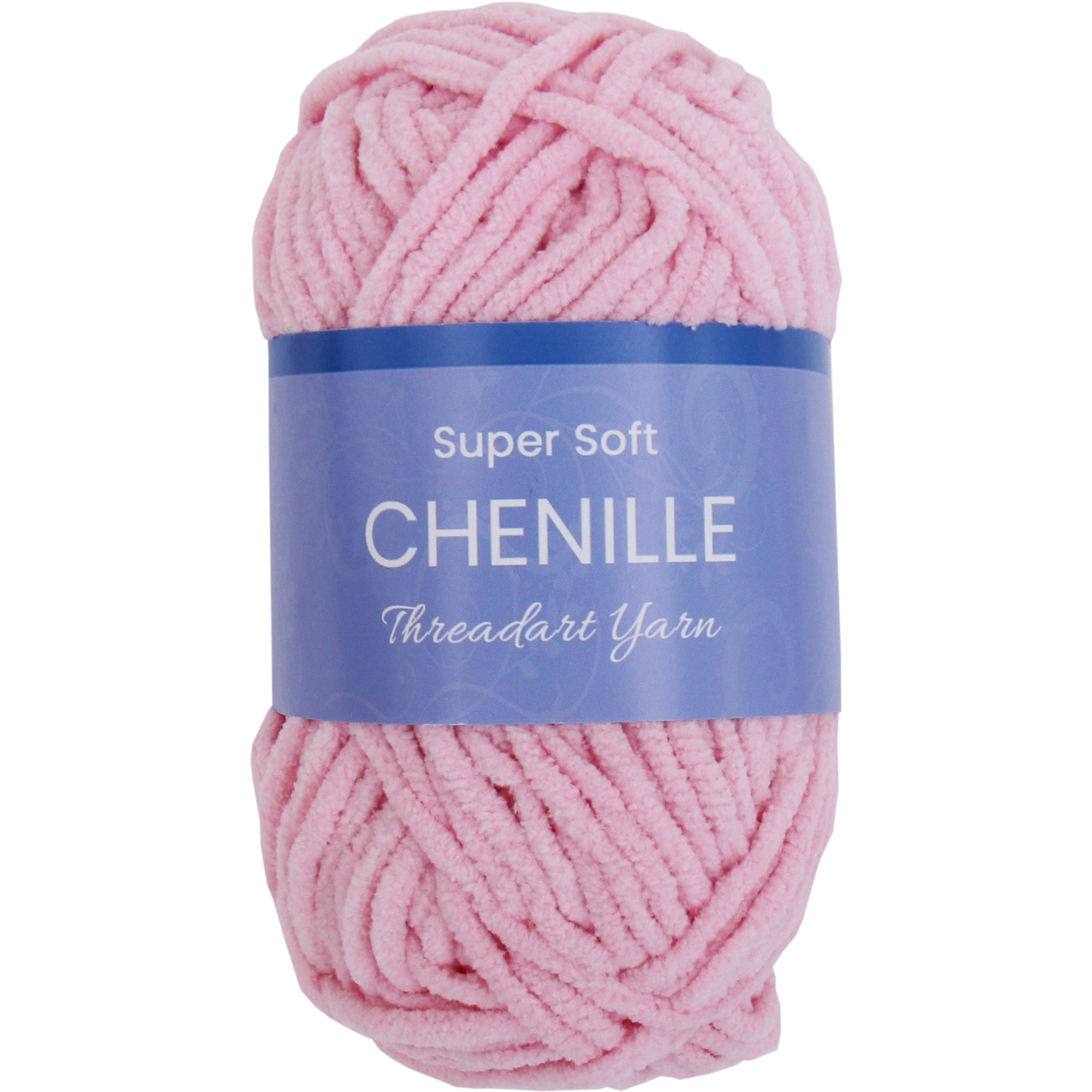 Super Soft Light Pink Chenille Yarn - Chunky Size 5 - 60 yds - By