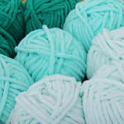 Super Soft Chenille Yarn Set - Ocean - Pack of 5 Skeins - #5-50 Gram Skeins - 60 yds Each - Threadart.com