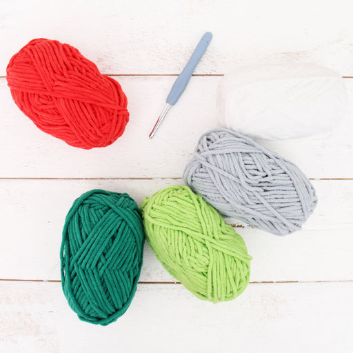 Super Soft Chenille Yarn Set - Holiday Colors - Pack of 5 Skeins - #5-50 Gram Skeins - 60 yds each - Threadart.com