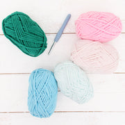 Super Soft Chenille Yarn Set - Spring Morning Colors - Pack of 5 Skeins - #5-50 Gram Skeins - 60 yds each - Threadart.com