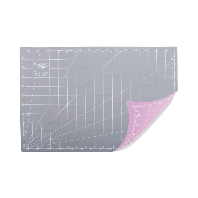 Threadart Premium Rotary Cutting Mat - Double Sided Pink/Grey - Threadart.com
