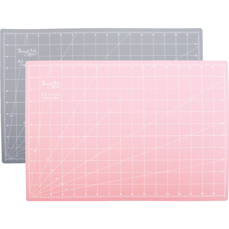 Threadart Premium Rotary Cutting Mat - Double Sided Pink/Grey - Threadart.com