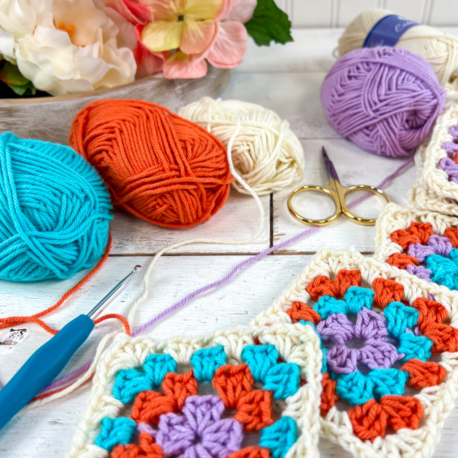 Cotton Crochet Yarn in use