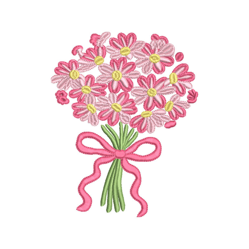 Floral Bouquet Embroidery Design Instant Download  - Multiple Sizes - 8 Formats