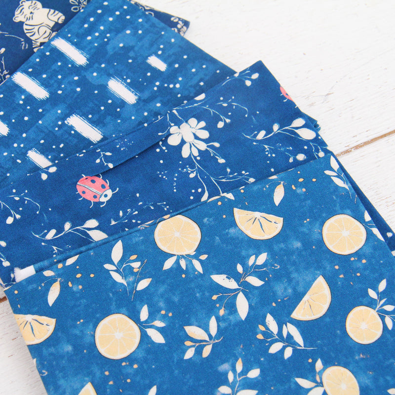 Fat Quarter Bundle - 15 Coastal Sunset Shades Precut Cotton Fabrics - Threadart.com
