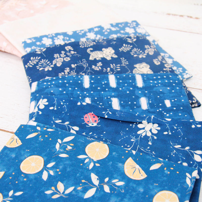 Fat Quarter Bundle - 15 Coastal Sunset Shades Precut Cotton Fabrics - Threadart.com