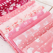 Fat Quarter Bundle - 20 Pink Shades Precut Cotton Fabrics - Threadart.com