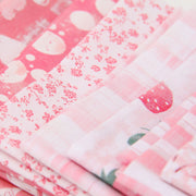 Fat Quarter Bundle - 20 Pink Shades Precut Cotton Fabrics - Threadart.com