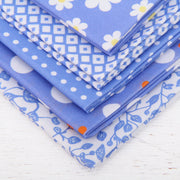 Fat Quarter Bundle - Five Blue Confetti Brights Precut Cotton Fabrics - Threadart.com