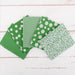 Fat Quarter Bundle - Five Green Confetti Brights Precut Cotton Fabrics - Threadart.com