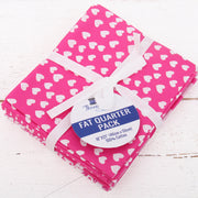 Fat Quarter Bundle - Five Hot Pink Confetti Brights Precut Cotton Fabrics - Threadart.com