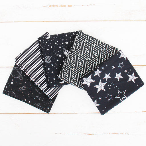 Five Fat Quarter Bundle - Black Color Builder Set - Threadart.com