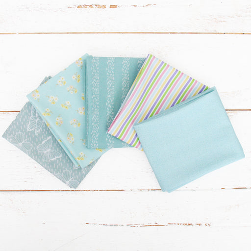 Five Fat Quarter Bundle - Light Blue Color Builder Set - Threadart.com