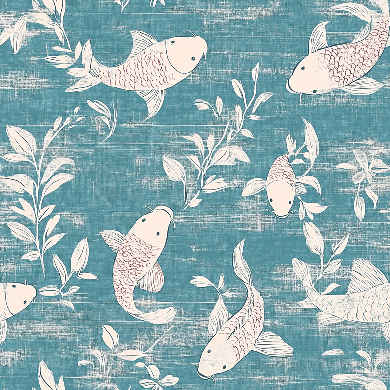 Fat Quarter Bundle - Five Aqua Precut Cotton Fabrics - Threadart.com