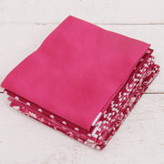 Fat Quarter Bundle - Five Burgundy Precut Cotton Fabrics - Threadart.com