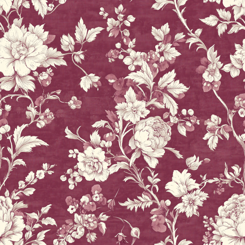 Fat Quarter Bundle - Five Burgundy Precut Cotton Fabrics - Threadart.com