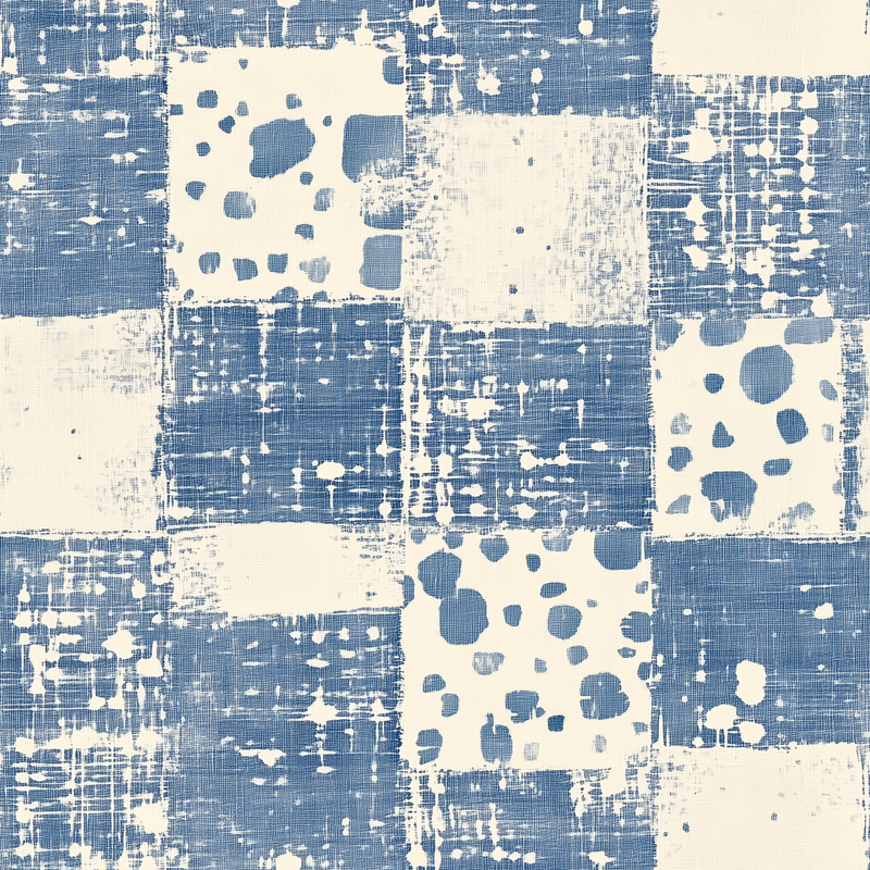 Fat Quarter Bundle - Five Denim Blue Precut Cotton Fabrics - Threadart.com