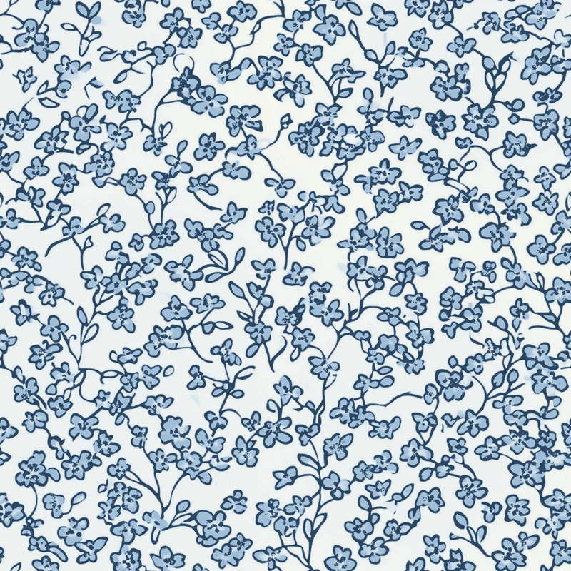 Fat Quarter Bundle - Five Denim Blue Precut Cotton Fabrics - Threadart.com