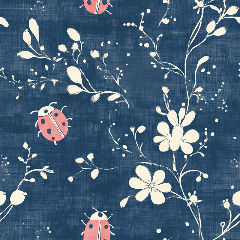 Fat Quarter Bundle - Five Dark Blue Precut Cotton Fabrics - Threadart.com