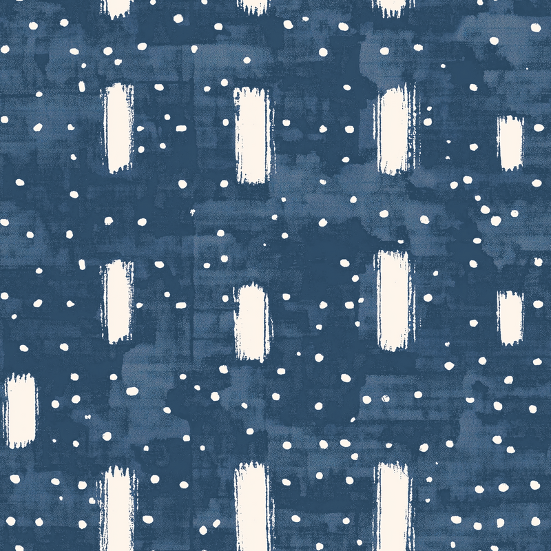 Fat Quarter Bundle - Five Dark Blue Precut Cotton Fabrics - Threadart.com