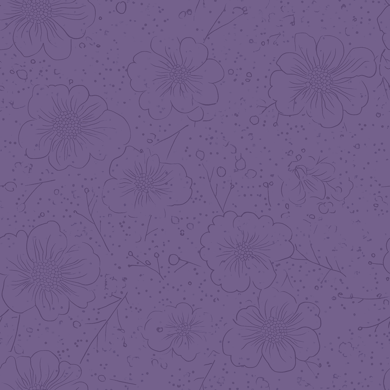 Fat Quarter Bundle - Five Dark Purple Precut Cotton Fabrics - Threadart.com