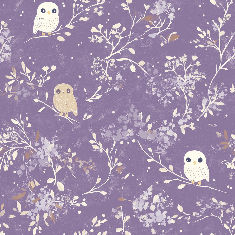 Fat Quarter Bundle - Five Dark Purple Precut Cotton Fabrics - Threadart.com