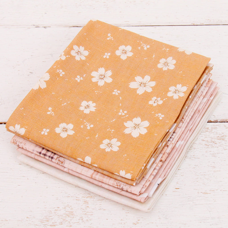 Fat Quarter Bundle - Five Ivory Precut Cotton Fabrics - Threadart.com