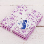 Fat Quarter Bundle - Five Lavender Precut Cotton Fabrics - Threadart.com