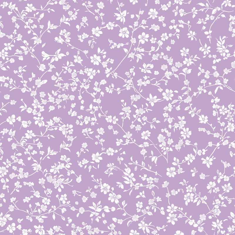 Fat Quarter Bundle - Five Lavender Precut Cotton Fabrics - Threadart.com