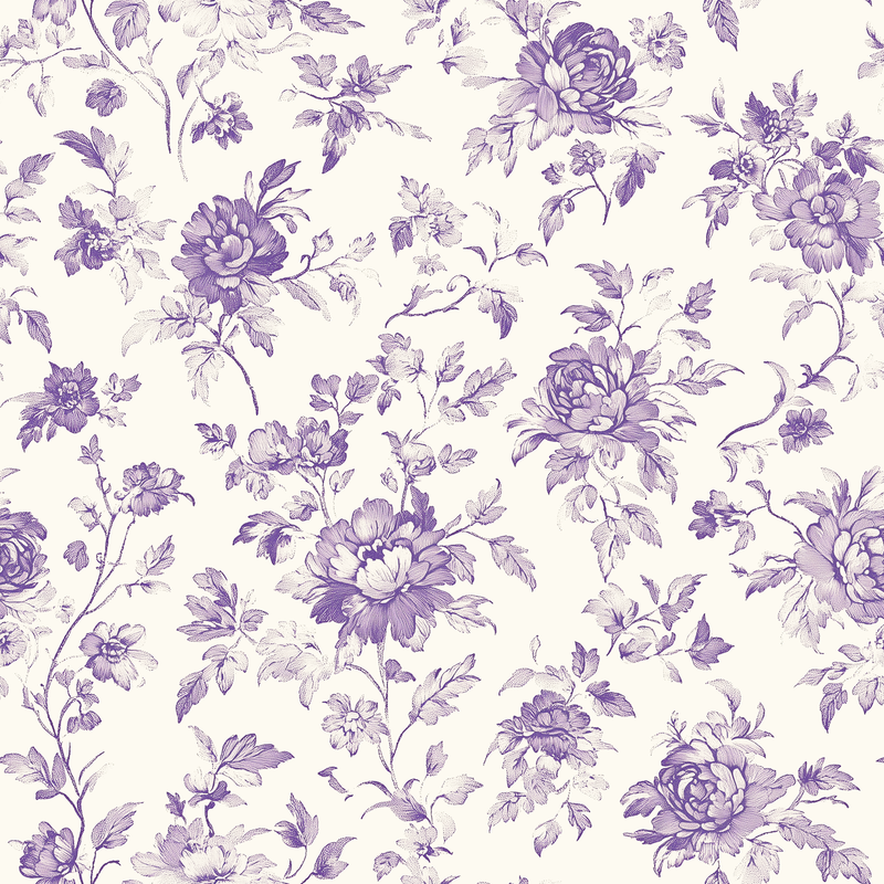 Fat Quarter Bundle - Five Lavender Precut Cotton Fabrics - Threadart.com