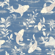 Fat Quarter Bundle - Five Light Blue Precut Cotton Fabrics - Threadart.com