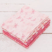 Fat Quarter Bundle - Five Light Pink Precut Cotton Fabrics - Threadart.com