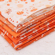 Fat Quarter Bundle - Five Orange Precut Cotton Fabrics - Threadart.com