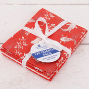 Fat Quarter Bundle - Five Red Precut Cotton Fabrics - Threadart.com