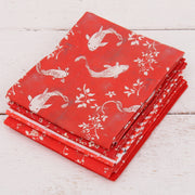 Fat Quarter Bundle - Five Red Precut Cotton Fabrics - Threadart.com