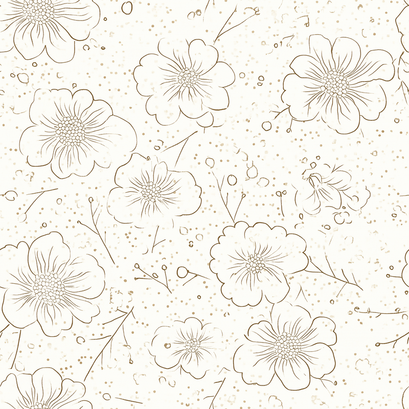 Fat Quarter Bundle - Five White Precut Cotton Fabrics - Threadart.com