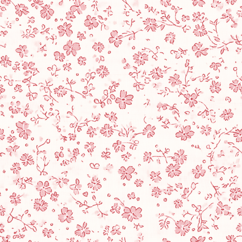 Fat Quarter Bundle - Five White Pink Precut Cotton Fabrics - Threadart.com