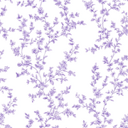 Fat Quarter Bundle - Five White & Purple Precut Cotton Fabrics - Threadart.com