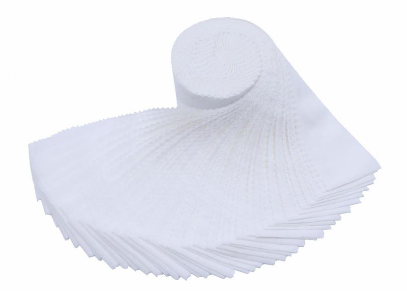 Jelly Roll Fabric Strips, 40 Precut Fabric Strips in White, Premium Cotton - Threadart.com