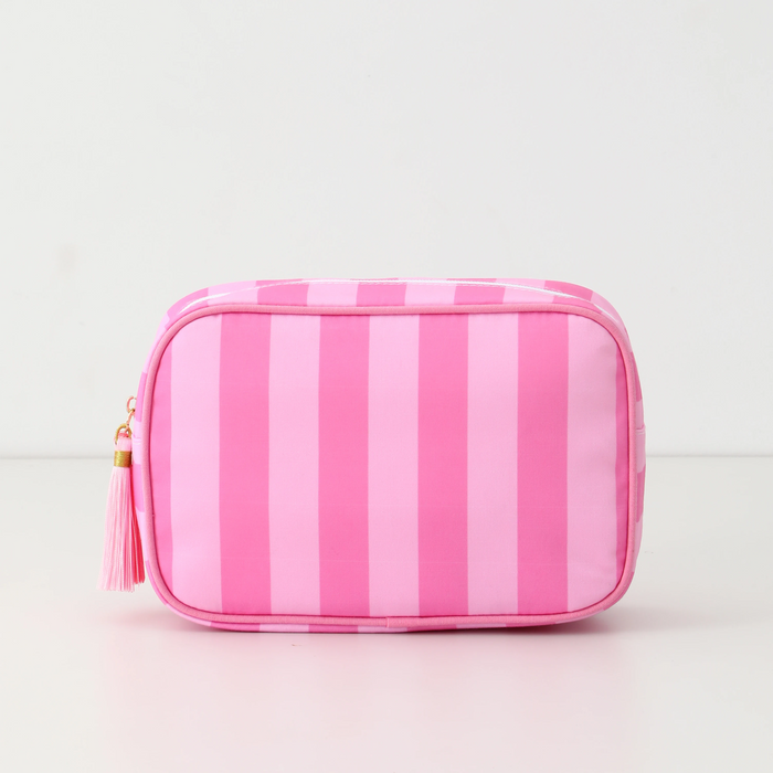 Personalized Striped Cosmetic Bags - Customized With Embroidery - Threadart.com