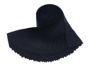 Jelly Roll Fabric Strips, 40 Precut Fabric Strips in Black, Premium Cotton - Threadart.com