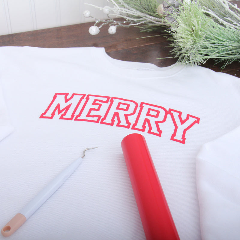 Puff 3D Heat Transfer Vinyl Film Red 20" By The Yard - Threadart.com