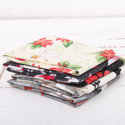 Six Fat Quarter Grab Bag - Mystery Pack of Christmas Print Precuts - Threadart.com