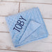 Personalized Soft Baby Blanket - Minky Ivory, Blue and Pink With Embroidery Name - Threadart.com