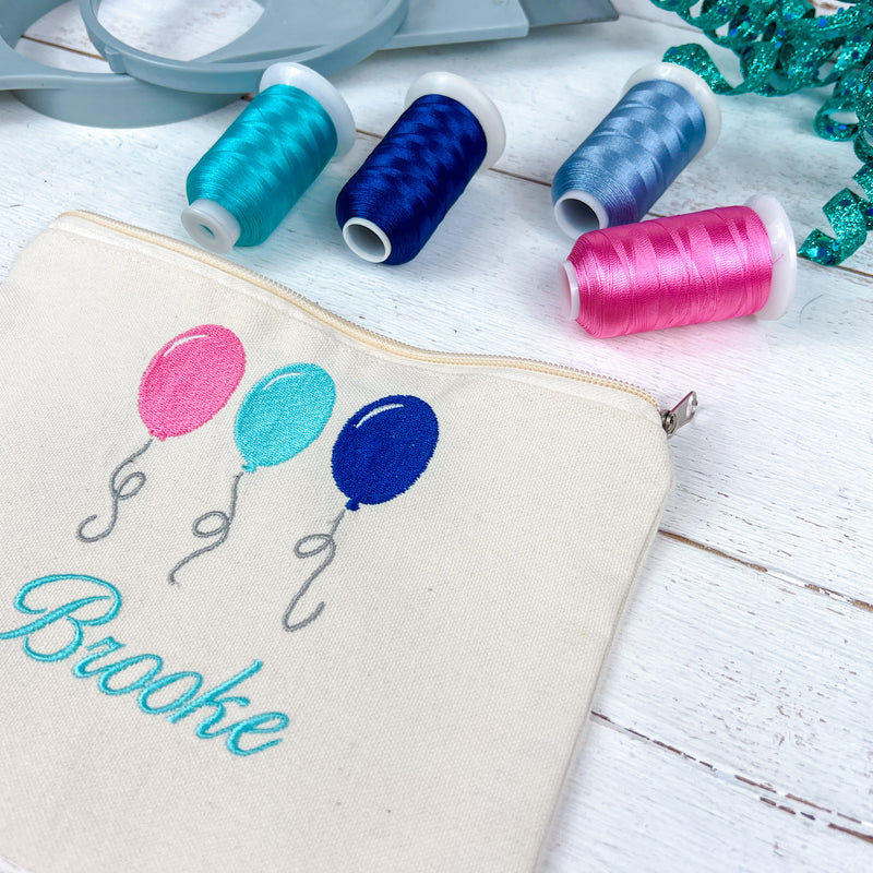 All-In-One Embroidery Machine Starter Set With Threads, Designs, Stabilizer, Bobbins, & Rack - Threadart.com